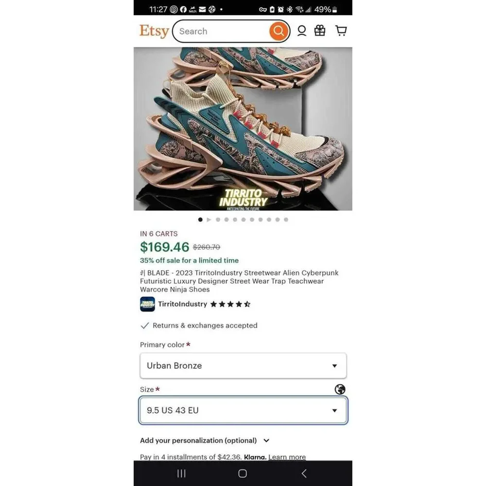 NEW mens revolution sneakers sz EU 43 US 9.5/10